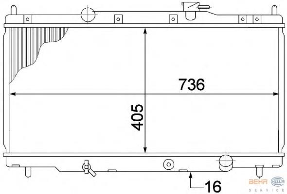 Купити 8MK376768311 HELLA Радіатор двигуна