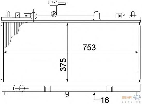 Радіатор основний HELLA 8MK376769671 ціна, від 77.61 USD