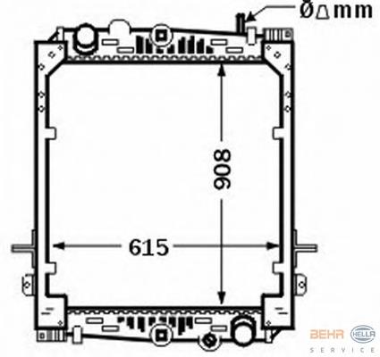 Купити 8MK376774311 HELLA Радіатор двигуна