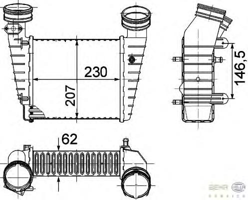 Радіатор інтеркулера HELLA 8ML376776611