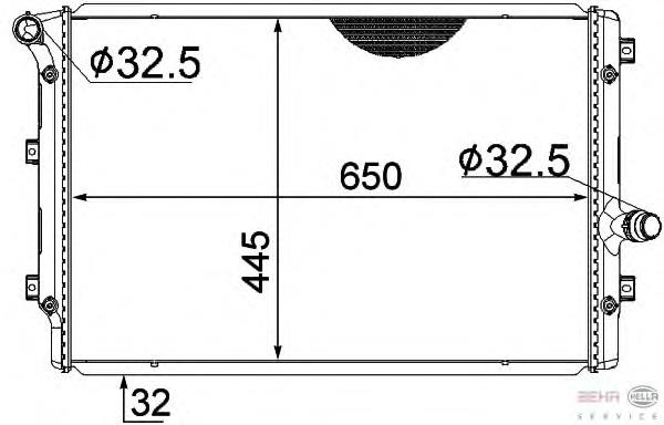 Радіатор основний HELLA 8MK376774044 ціна, від 54.11 USD