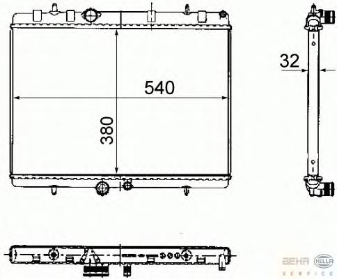 Радіатор основний HELLA 8MK376781111 ціна, від 49.54 USD