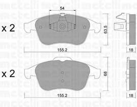 Тормозні колодки Metelli 2208032