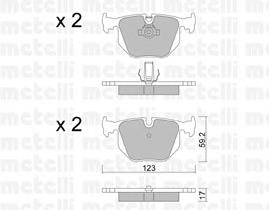 Задні гальмівні колодки Metelli 2205600 ціна, від 20.13 USD