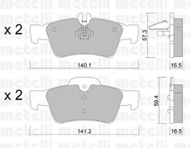 Купити 2205680 Metelli Задні колодки