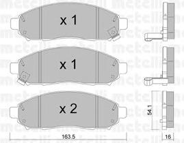 Гальмівні колодки Metelli 2207430 ціна, від 23.85 USD