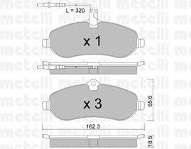 Гальмівні колодки Metelli 2207070 ціна, від 28.20 USD