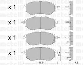 Купити 2207630 Metelli Колодки гальмівні передні, дискові