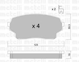 2207650 Metelli Передні гальмівні колодки