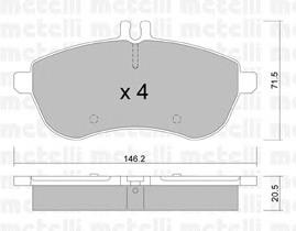 Тормозні колодки Metelli 2206650