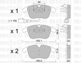 Гальмівні колодки Metelli 2206751 ціна, від 32.35 USD
