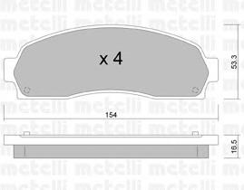 Колодки гальмівні передні, дискові 2206850 Metelli