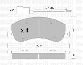 Колодки гальмівні передні, дискові 2206800 Metelli