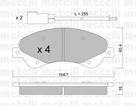 Колодки гальмівні передні, дискові 2206790 Metelli