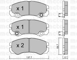 Тормозні колодки Metelli 2203571