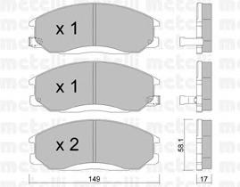 Гальмівні колодки Metelli 2203640 ціна, від 22.36 USD