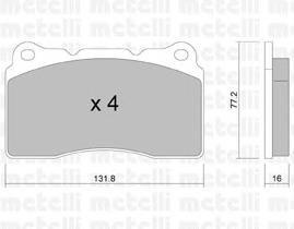 2202881 Metelli Передні гальмівні колодки