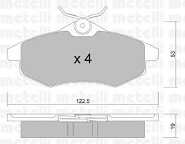 2203280 Metelli Передні гальмівні колодки