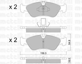 Задні гальмівні колодки Metelli 2203110 ціна, від 23.35 USD