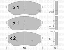 Гальмівні колодки Metelli 2205150 ціна, від 25.27 USD