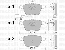 Тормозні колодки Metelli 2205494