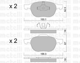 Тормозні колодки Metelli 2205340
