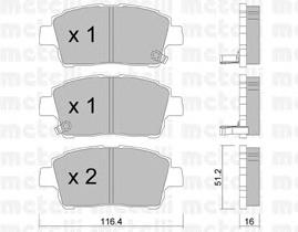 Гальмівні колодки Metelli 2204230 ціна, від 14.66 USD