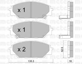 Тормозні колодки Metelli 2204350
