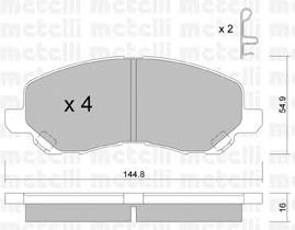 2204810 Metelli Передні гальмівні колодки