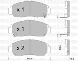 Тормозні колодки Metelli 2204620