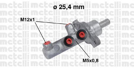 Циліндр головний гальма (Гідротормоз) Metelli 050569 ціна, від 66.97 USD