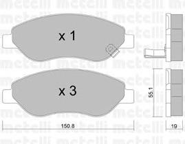 Колодки гальмівні передні, дискові 2207770 Metelli