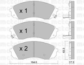 Колодки гальмівні передні, дискові 2207850 Metelli