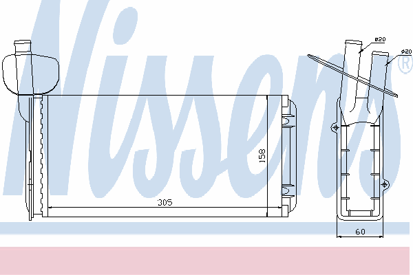 73965 Nissens радіатор пічки (обігрівача)