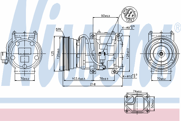 Компресор кондиціонера 89098 Nissens