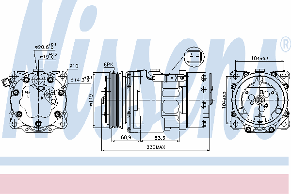89195 Nissens компресор кондиціонера