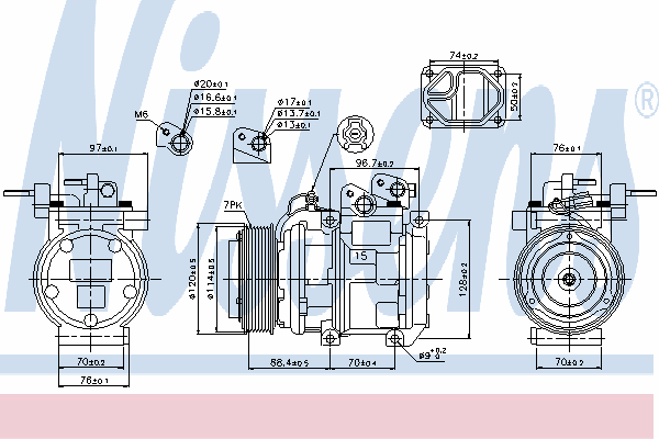 Компресор кондиціонера 89301 Nissens