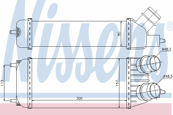 96613 Nissens радіатор интеркуллера