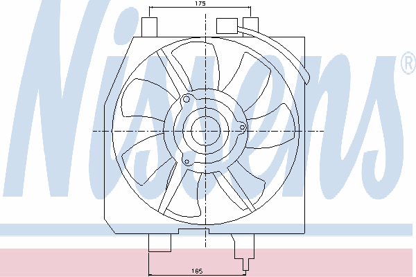 85275 Nissens дифузор радіатора кондиціонера, в зборі з крильчаткою і двигуном