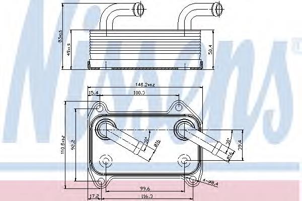 90707 Nissens радіатор масляний