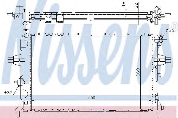 Радіатор основний Nissens 63006A ціна, від 55.18 USD