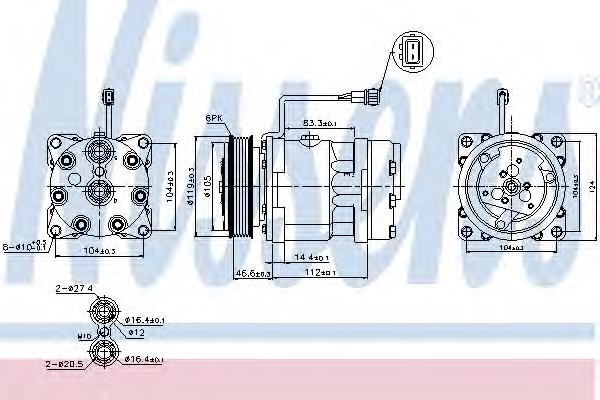Компресор системи кондиціювання Nissens 89083 ціна, від 171.87 USD