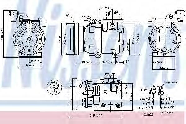 89085 Nissens Компресор холодоагенту