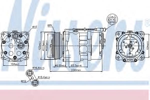 89192 Nissens Компресор холодоагенту