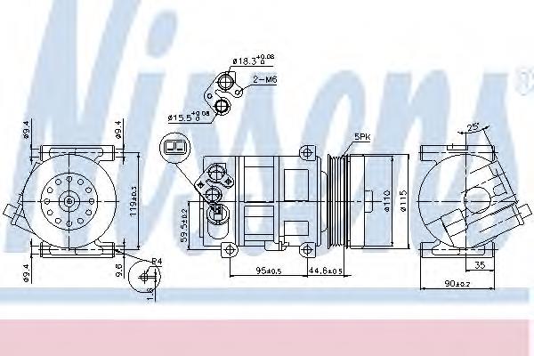 Компресор системи кондиціювання Nissens 89202 ціна, від 296.01 USD