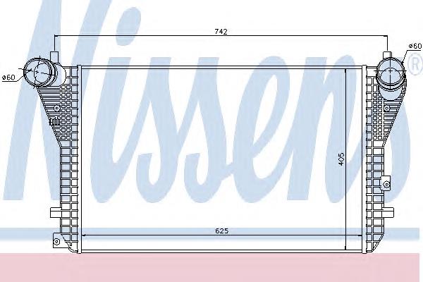 Радіатор интеркуллера 96542 Nissens