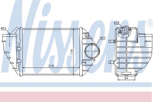 Радіатор інтеркулера NRF FP12T56NF