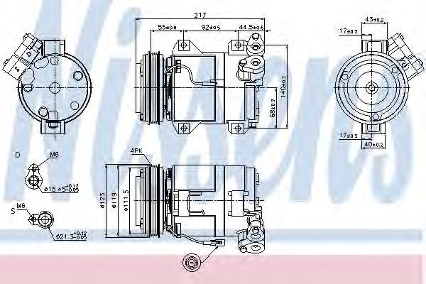Компресор системи кондиціювання Nissens 89519 ціна, від 123.44 USD