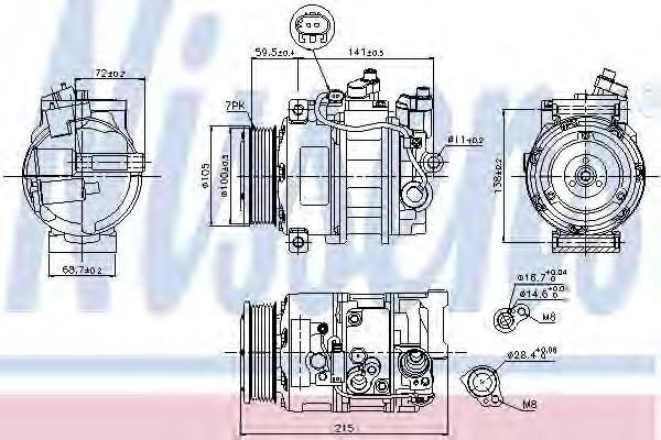 Компресор системи кондиціювання Nissens 89520 ціна, від 296.22 USD