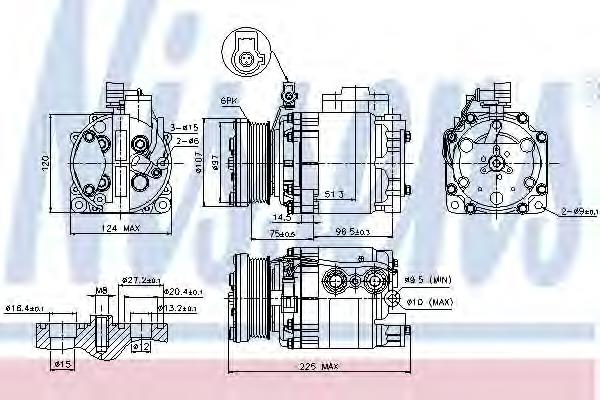 89354 Nissens Компресор холодоагенту